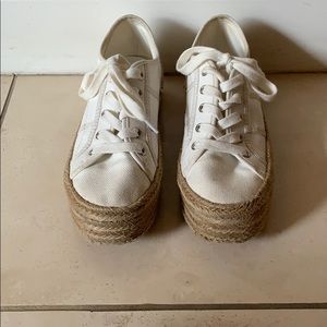 White espadrille sneakers